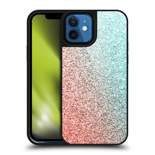 PLdesign Sparkly Coral Coral Pink Viridian Green Gel Armour Case For Apple iPhone 12 / iPhone 12 Pro