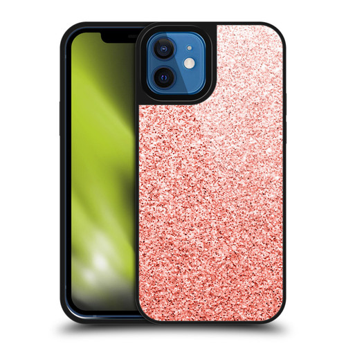 PLdesign Sparkly Coral Light Pink Gel Armour Case For Apple iPhone 12 / iPhone 12 Pro