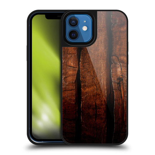 PLdesign Wood Prints Brown Rustic Ombre Gel Armour Case For Apple iPhone 12 / iPhone 12 Pro
