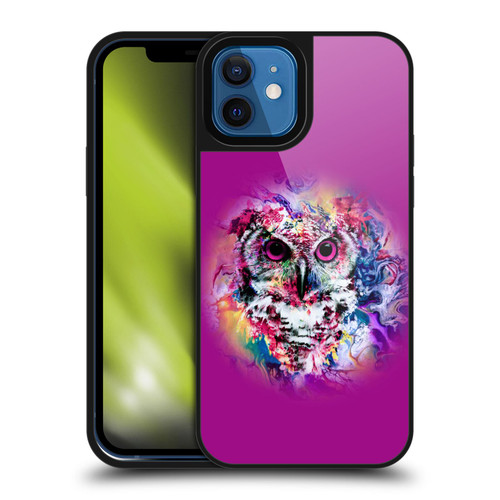 Riza Peker Animal Abstract Neon Owl Gel Armour Case For Apple iPhone 12 / iPhone 12 Pro