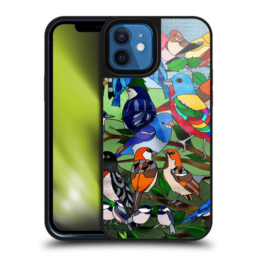 Suzan Lind Birds Stained Glass Gel Armour Case For Apple iPhone 12 / iPhone 12 Pro