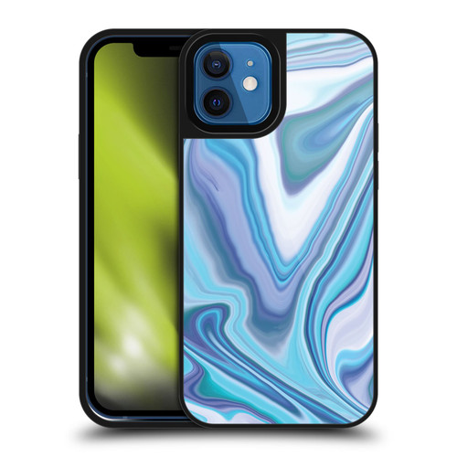 Suzan Lind Marble Dark Blue Pastel Gel Armour Case For Apple iPhone 12 / iPhone 12 Pro