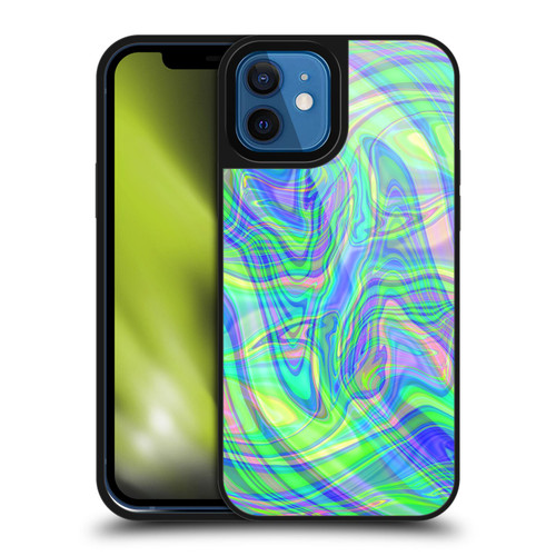 Suzan Lind Marble Green Purple Gel Armour Case For Apple iPhone 12 / iPhone 12 Pro