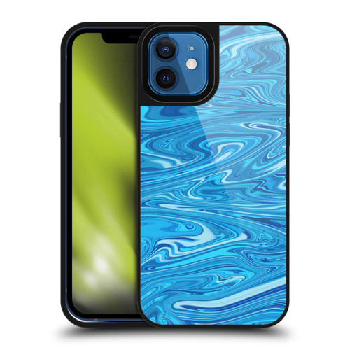 Suzan Lind Marble Light Blue Gel Armour Case For Apple iPhone 12 / iPhone 12 Pro