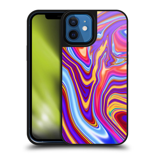 Suzan Lind Marble Purple Yellow Red Gel Armour Case For Apple iPhone 12 / iPhone 12 Pro
