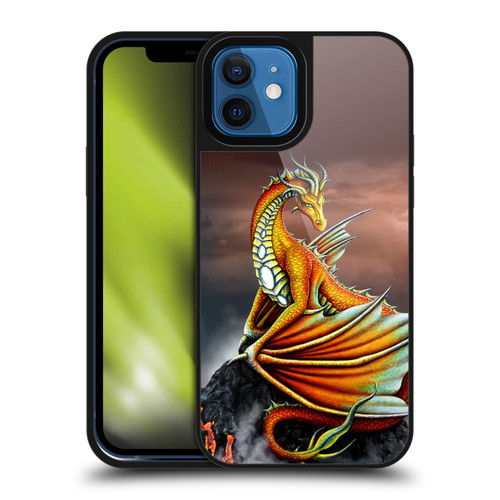 Sarah Richter Fantasy Creatures Orange Dragon With Fire Water Gel Armour Case For Apple iPhone 12 / iPhone 12 Pro