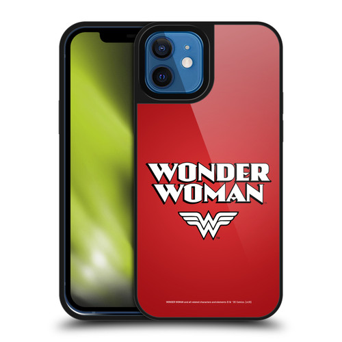 Wonder Woman DC Comics Logos Text Gel Armour Case For Apple iPhone 12 / iPhone 12 Pro