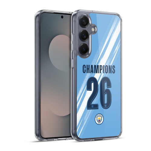 Manchester City Man City FC 2026 Cup Champions Home Kit Soft Gel Case for Samsung Galaxy S25+ & MagSafe