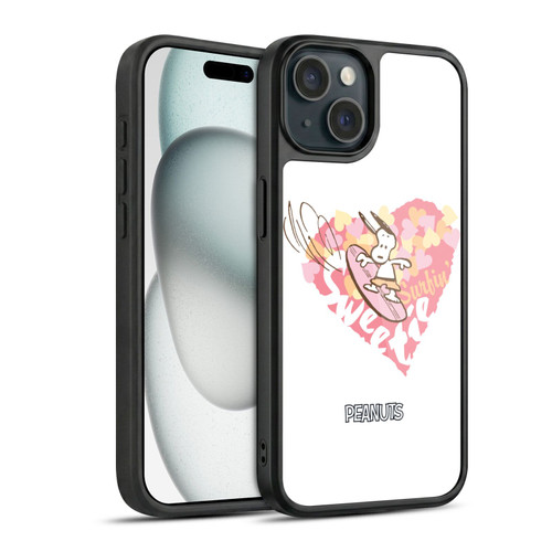 Peanuts Beach Snoopy Surfing Sweetie Gel Armour Case For Apple iPhone 15