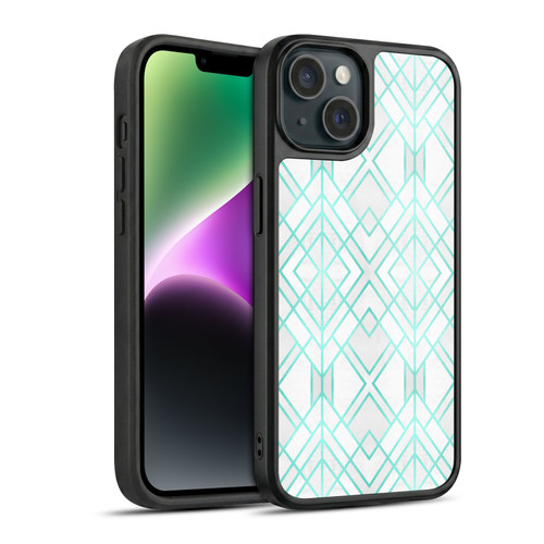 Elisabeth Fredriksson Geometric Design And Pattern Turquoise Geo Gel Armour Case For Apple iPhone 14