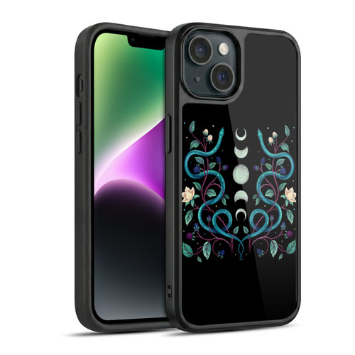 Episodic Drawing Illustration Animals Serpent Moon Gel Armour Case For Apple iPhone 14