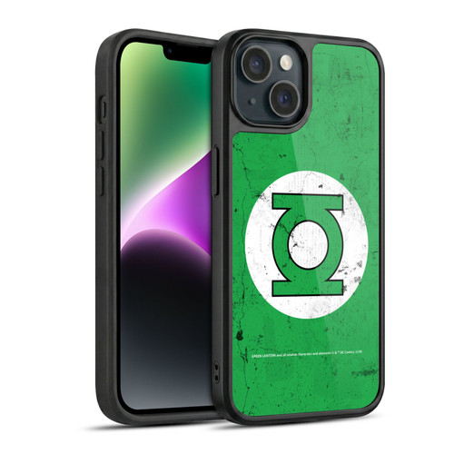 Green Lantern DC Comics Logos Classic Distressed Look Gel Armour Case For Apple iPhone 14
