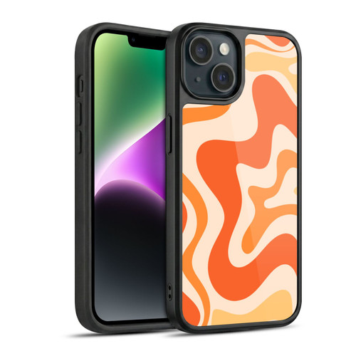 Kierkegaard Design Studio Retro Abstract Patterns Tangerine Orange Tone Gel Armour Case For Apple iPhone 14