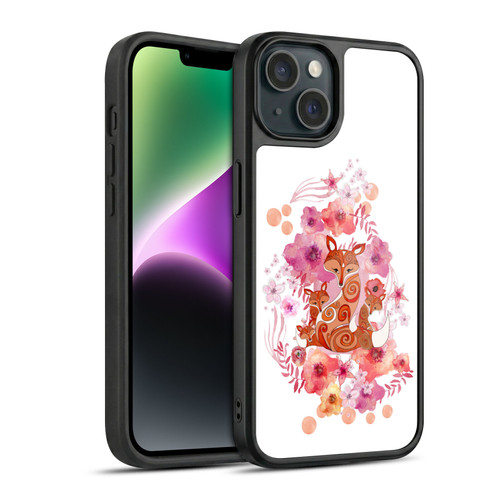 Monika Strigel Animals And Flowers Fox Family Gel Armour Case For Apple iPhone 14