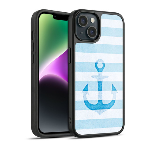 Monika Strigel Vintage Anchors Blue Gel Armour Case For Apple iPhone 14