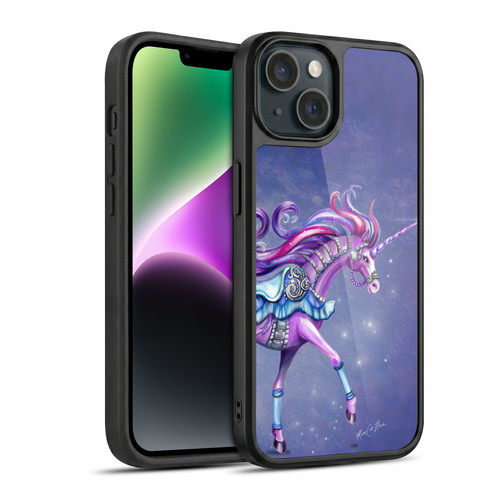 Rose Khan Unicorns Purple Carousel Horse Gel Armour Case For Apple iPhone 14