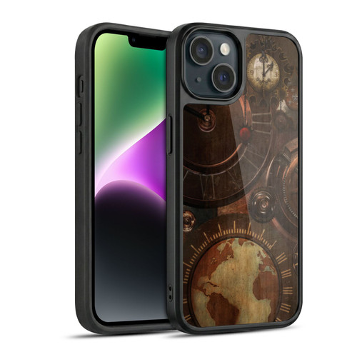 Simone Gatterwe Steampunk Clocks And Gears Gel Armour Case For Apple iPhone 14