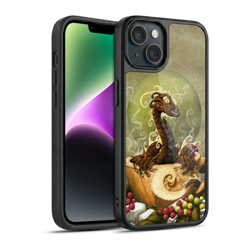 Stanley Morrison Art Brown Coffee Dragon Dragonfly Gel Armour Case For Apple iPhone 14