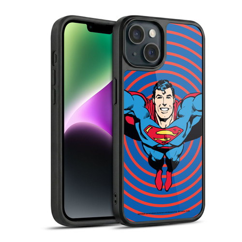 Superman DC Comics Vintage Fashion Circles Gel Armour Case For Apple iPhone 14