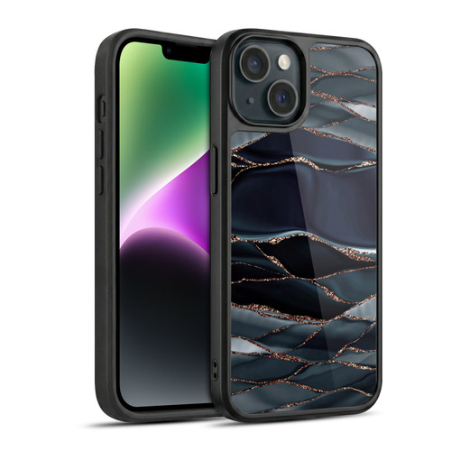 UtArt Dark Night Marble Waves Gel Armour Case For Apple iPhone 14