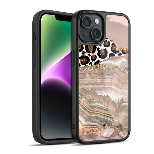 UtArt Wild Cat Marble Cheetah Waves Gel Armour Case For Apple iPhone 14