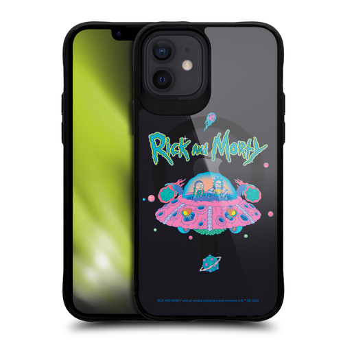 Rick And Morty Character Art The Space Cruiser BLACK SHOCKPROOF BUMPER CASE COMPATIBLE WITH Apple iPhone 12 / iPhone 12 Pro & MAGSAFE
