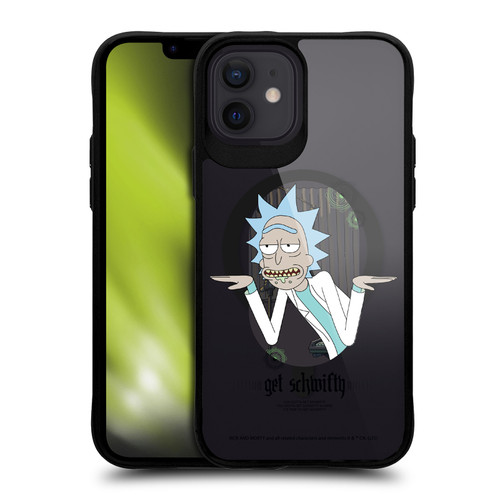 Rick And Morty Character Art Vibe BLACK SHOCKPROOF BUMPER CASE COMPATIBLE WITH Apple iPhone 12 / iPhone 12 Pro & MAGSAFE