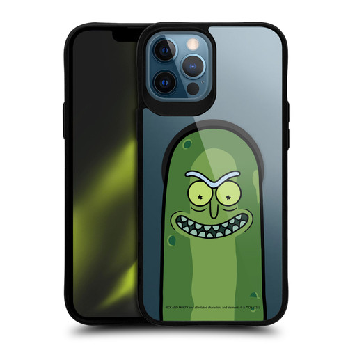 Rick And Morty Character Art Pickle Rick BLACK SHOCKPROOF BUMPER CASE COMPATIBLE WITH Apple iPhone 12 Pro Max & MAGSAFE