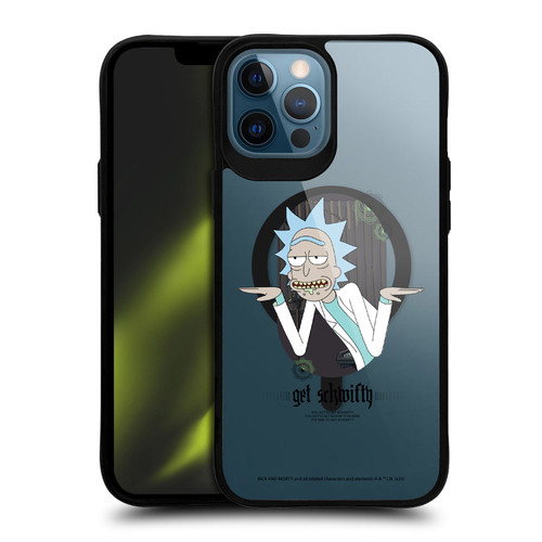 Rick And Morty Character Art Vibe BLACK SHOCKPROOF BUMPER CASE COMPATIBLE WITH Apple iPhone 12 Pro Max & MAGSAFE