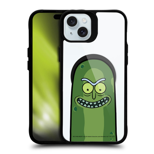 Rick And Morty Character Art Pickle Rick BLACK SHOCKPROOF BUMPER CASE COMPATIBLE WITH Apple iPhone 15 Plus & MAGSAFE