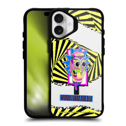 Rick And Morty Character Art Rick Sanchez BLACK SHOCKPROOF BUMPER CASE COMPATIBLE WITH Apple iPhone 16 Plus & MAGSAFE