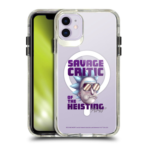 Rick And Morty Character Art Cool Rick SHOCKPROOF BUMPER CASE COMPATIBLE WITH Apple iPhone 11 & MAGSAFE