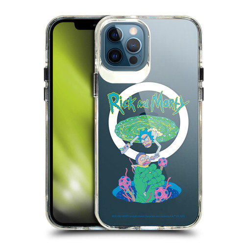 Rick And Morty Character Art Portal Fall SHOCKPROOF BUMPER CASE COMPATIBLE WITH Apple iPhone 12 / iPhone 12 Pro & MAGSAFE