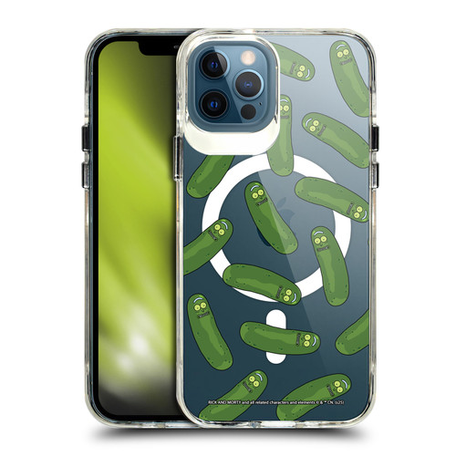 Rick And Morty Character Art Pickle Pattern SHOCKPROOF BUMPER CASE COMPATIBLE WITH Apple iPhone 12 / iPhone 12 Pro & MAGSAFE