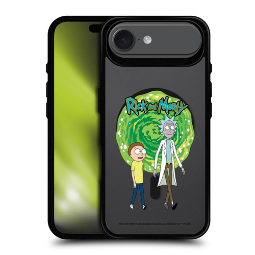 Rick And Morty Character Art Portal BLACK SHOCKPROOF BUMPER CASE COMPATIBLE WITH Apple iPhone 17 Air & MAGSAFE