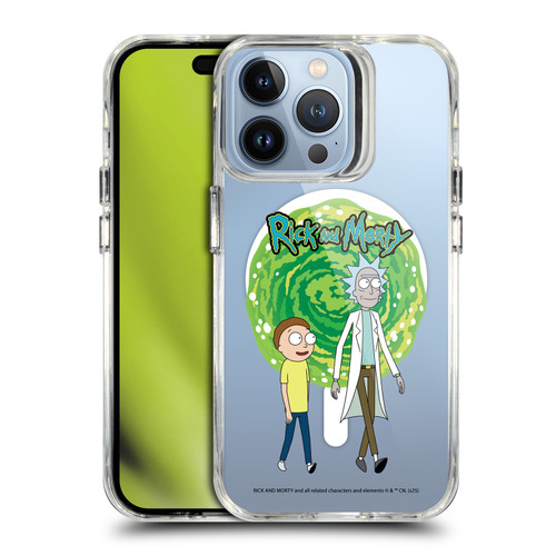 Rick And Morty Character Art Portal SHOCKPROOF BUMPER CASE COMPATIBLE WITH Apple iPhone 13 Pro & MAGSAFE