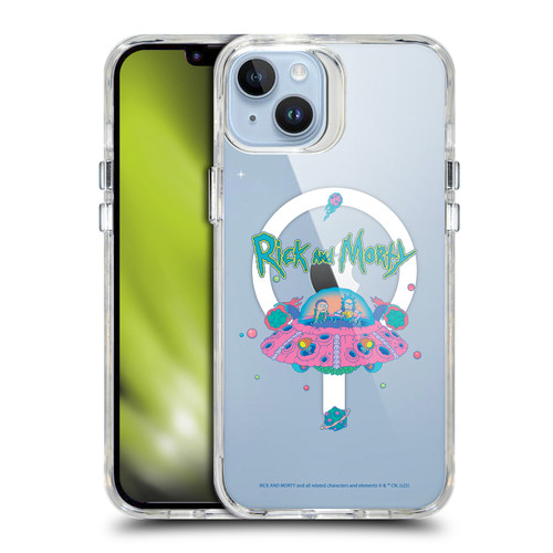 Rick And Morty Character Art The Space Cruiser SHOCKPROOF BUMPER CASE COMPATIBLE WITH Apple iPhone 14 Plus & MAGSAFE