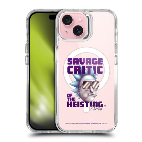 Rick And Morty Character Art Cool Rick SHOCKPROOF BUMPER CASE COMPATIBLE WITH Apple iPhone 15 & MAGSAFE