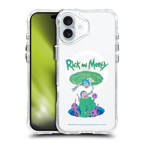 Rick And Morty Character Art Portal Fall SHOCKPROOF BUMPER CASE COMPATIBLE WITH Apple iPhone 16 Plus & MAGSAFE