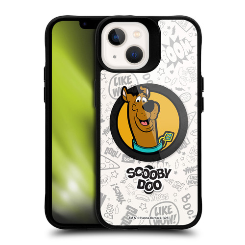 Scooby-Doo Character Art Pattern BLACK SHOCKPROOF BUMPER CASE COMPATIBLE WITH Apple iPhone 13 & MAGSAFE