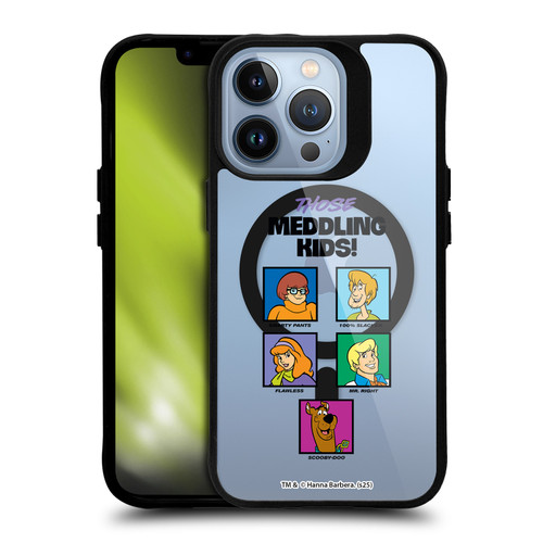 Scooby-Doo Character Art Meddling Kids BLACK SHOCKPROOF BUMPER CASE COMPATIBLE WITH Apple iPhone 13 Pro & MAGSAFE