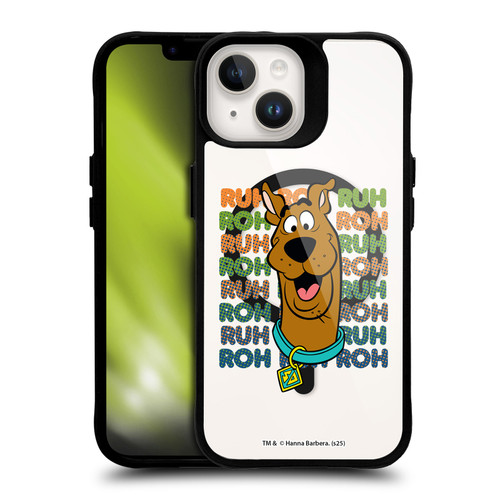 Scooby-Doo Character Art Silly BLACK SHOCKPROOF BUMPER CASE COMPATIBLE WITH Apple iPhone 14 & MAGSAFE