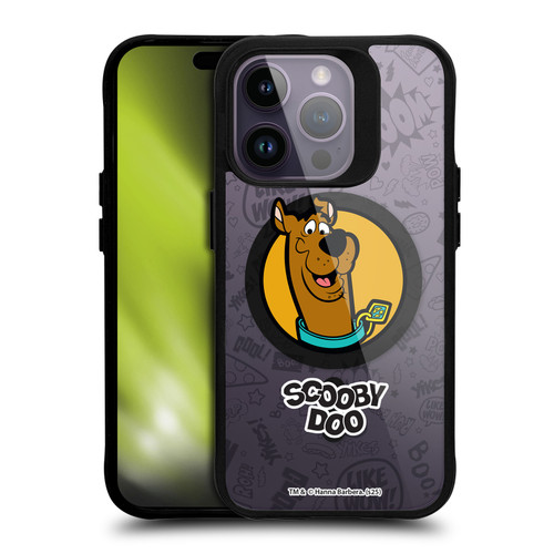 Scooby-Doo Character Art Pattern BLACK SHOCKPROOF BUMPER CASE COMPATIBLE WITH Apple iPhone 14 Pro & MAGSAFE
