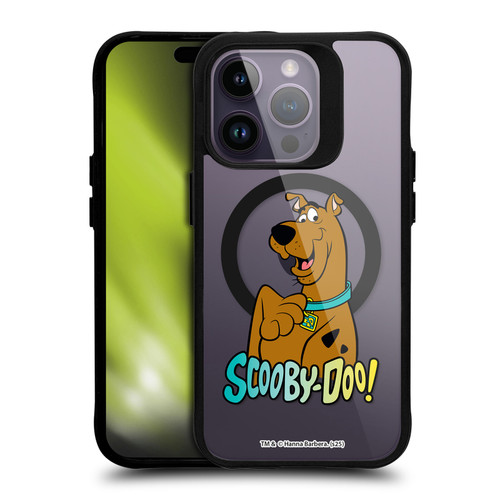Scooby-Doo Character Art Pose BLACK SHOCKPROOF BUMPER CASE COMPATIBLE WITH Apple iPhone 14 Pro & MAGSAFE