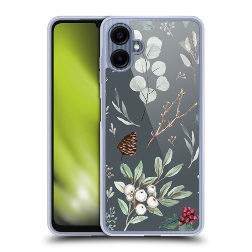 Anis Illustration Floral Pattern Christmas Eucalyptus Blue Soft Gel Case for Samsung Galaxy A06 4G / 5G