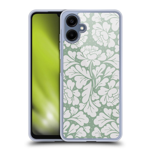 Anis Illustration Mix Pattern Baroque Pastel Green Soft Gel Case for Samsung Galaxy A06 4G / 5G