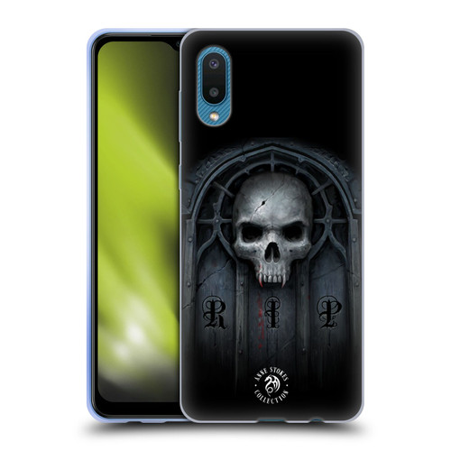 Anne Stokes Gothic Await The Night Skull Soft Gel Case for Samsung Galaxy A02/M02 (2021)