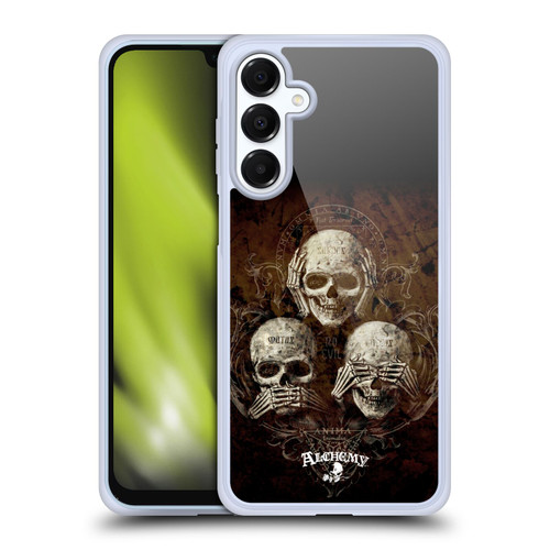 Alchemy Gothic Skull No Evil Three Skull Soft Gel Case for Samsung Galaxy A16 5G & MagSafe
