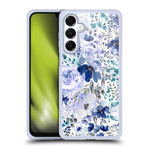 Anis Illustration Bloomers Indigo Soft Gel Case for Samsung Galaxy A16 5G & MagSafe