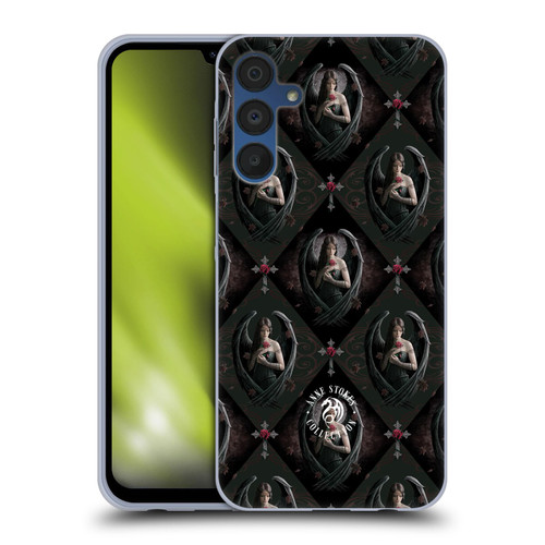 Anne Stokes Angels Rose Pattern Soft Gel Case for Samsung Galaxy A15 & MagSafe